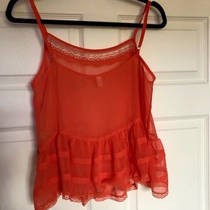 Coral Free People Flowy Cami
